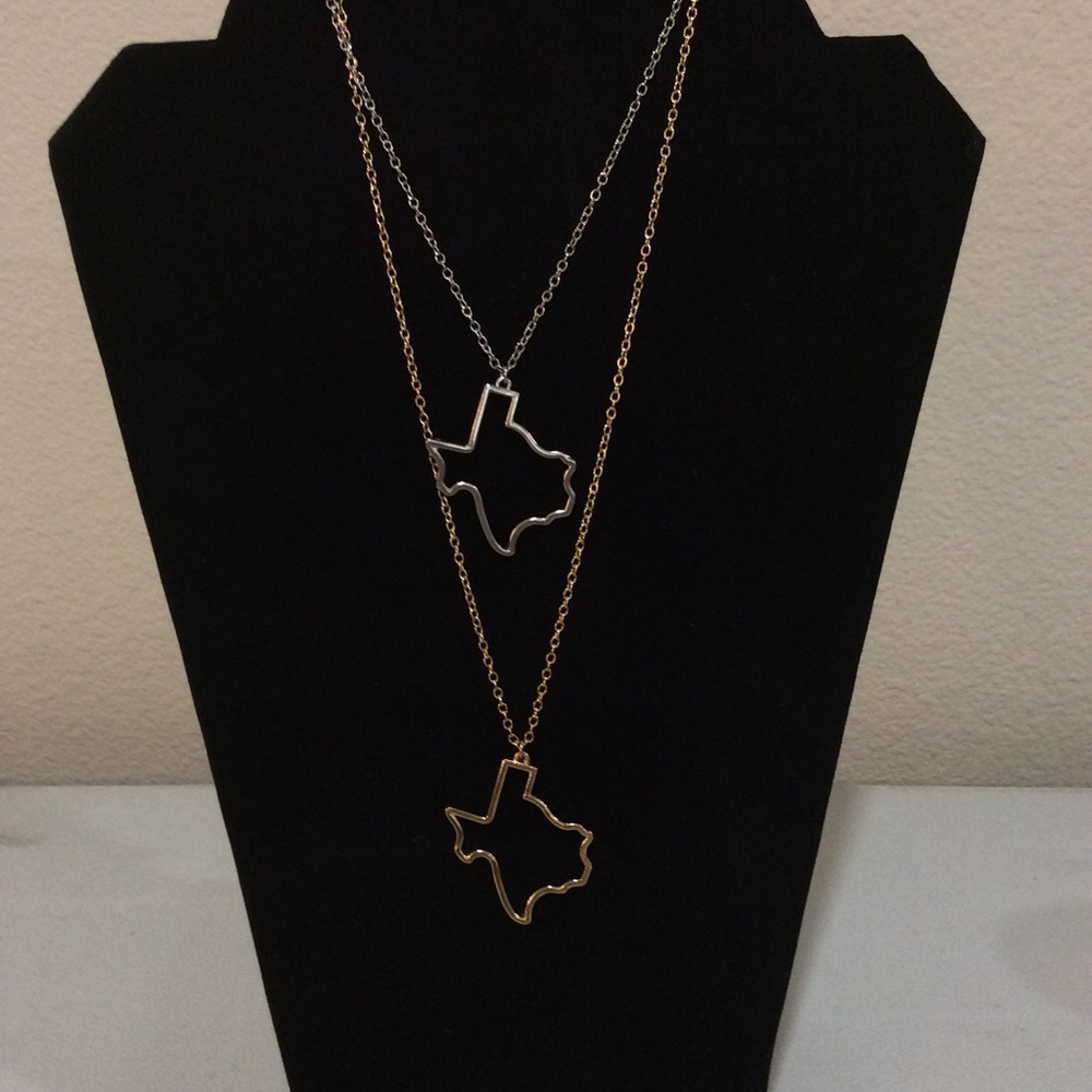 Texas outline necklace